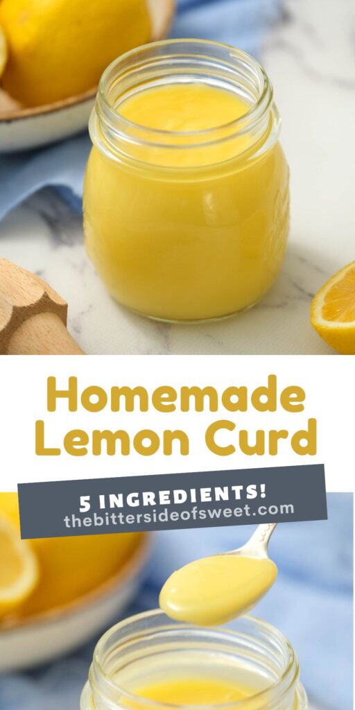 Homemade Lemon Curd collage.