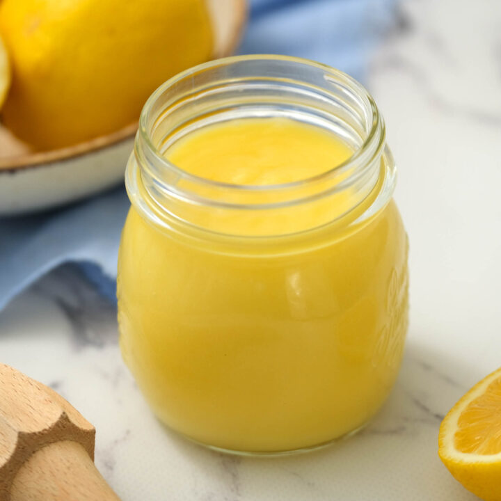 curd in jar.