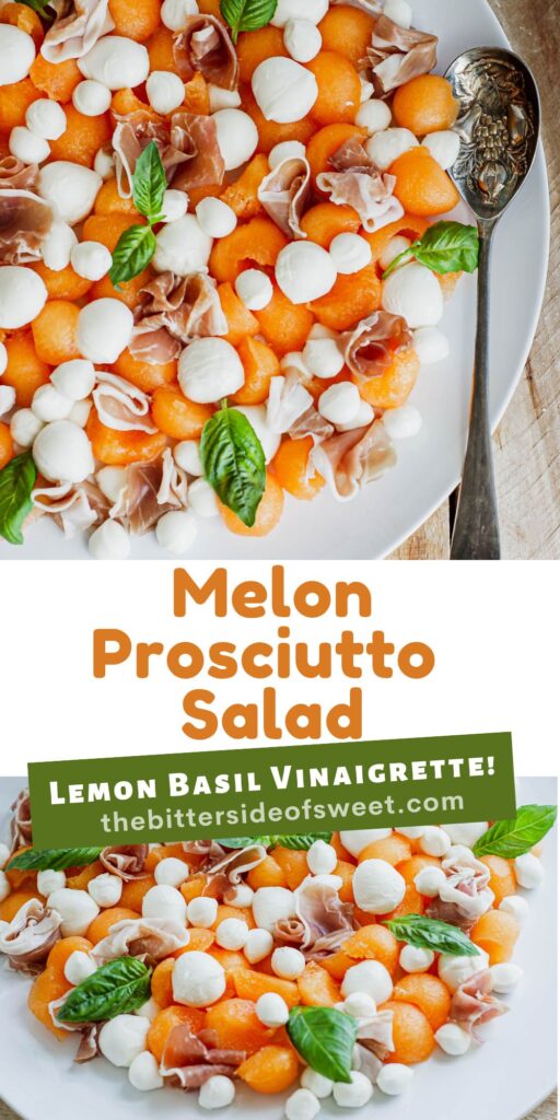 Melon Prosciutto Salad collage.