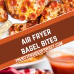 collage pin of bagel bites.