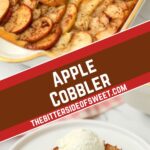 collage of apple cobbler.