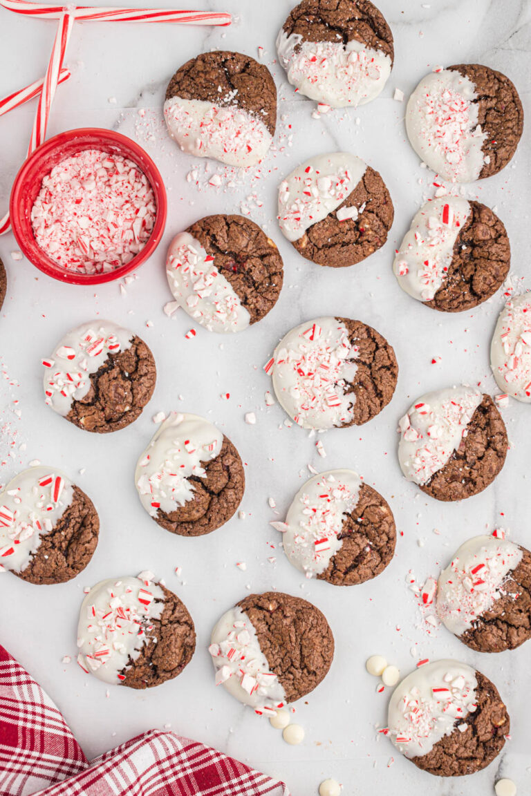 Chocolate Peppermint Bark Cookies