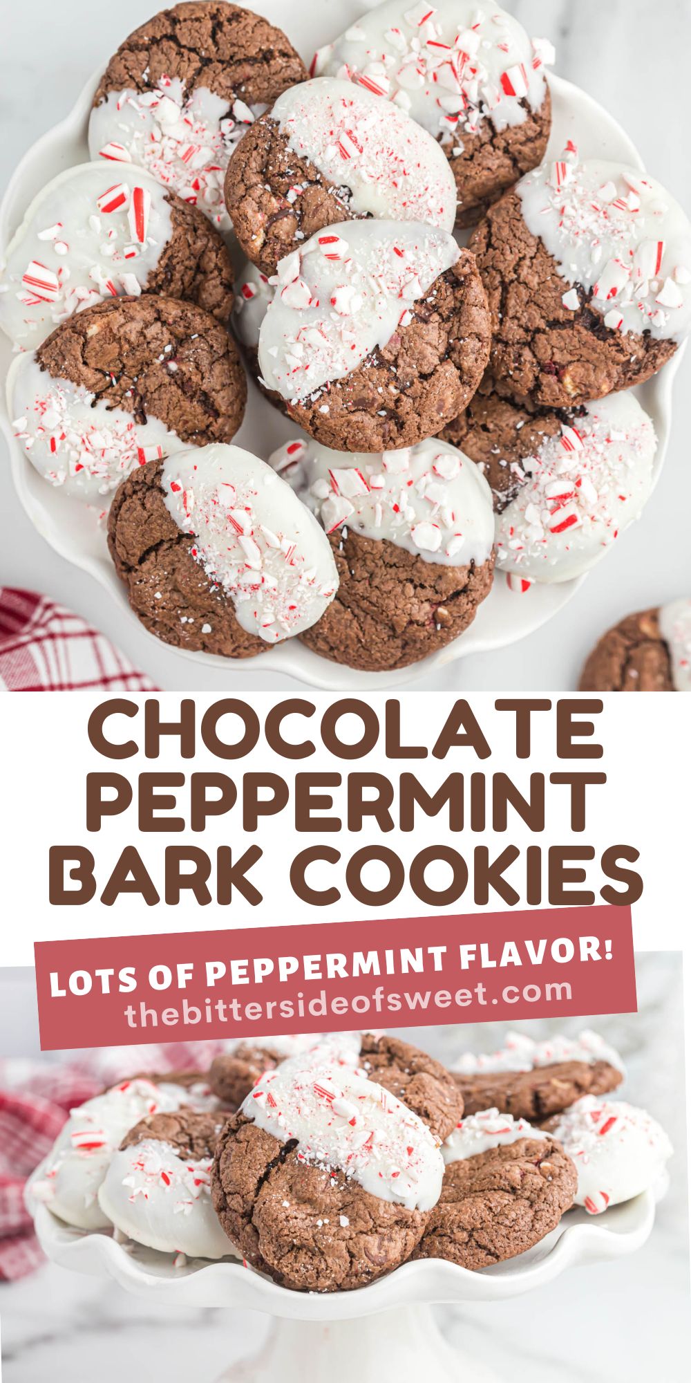Chocolate Peppermint Bark Cookies