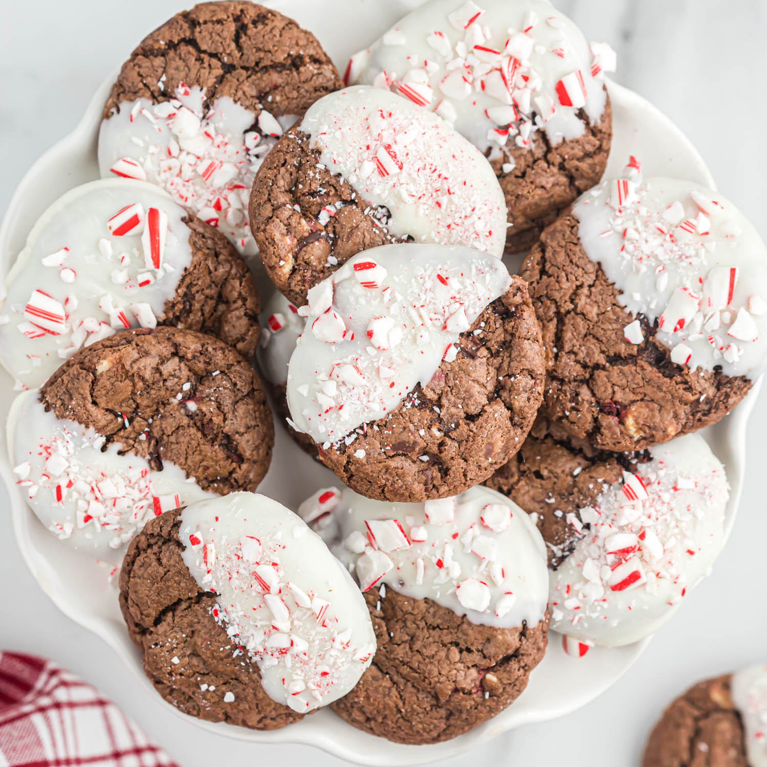 Chocolate Peppermint Bark Cookies