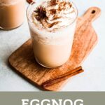 collage of Eggnog Frappuccino.