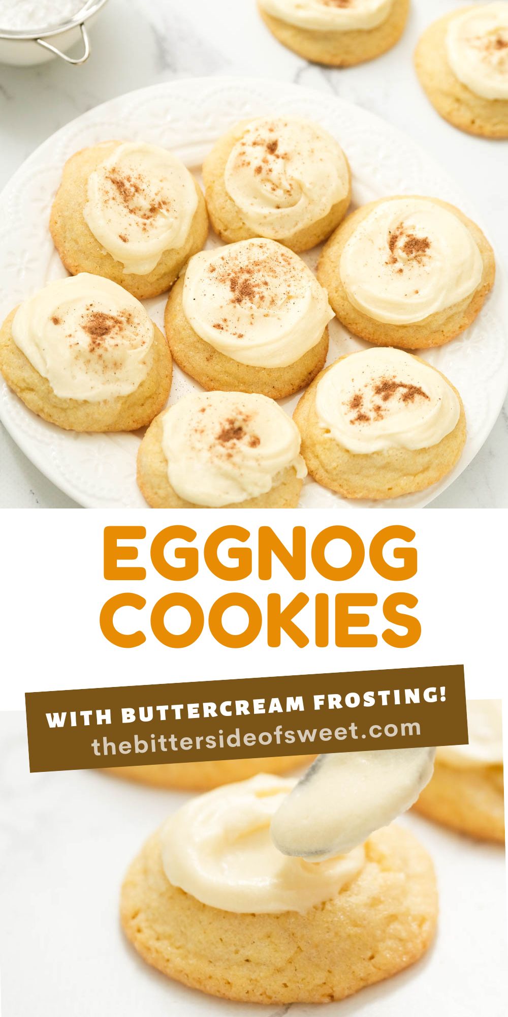 Frosted Eggnog Cookies - The Bitter Side of Sweet
