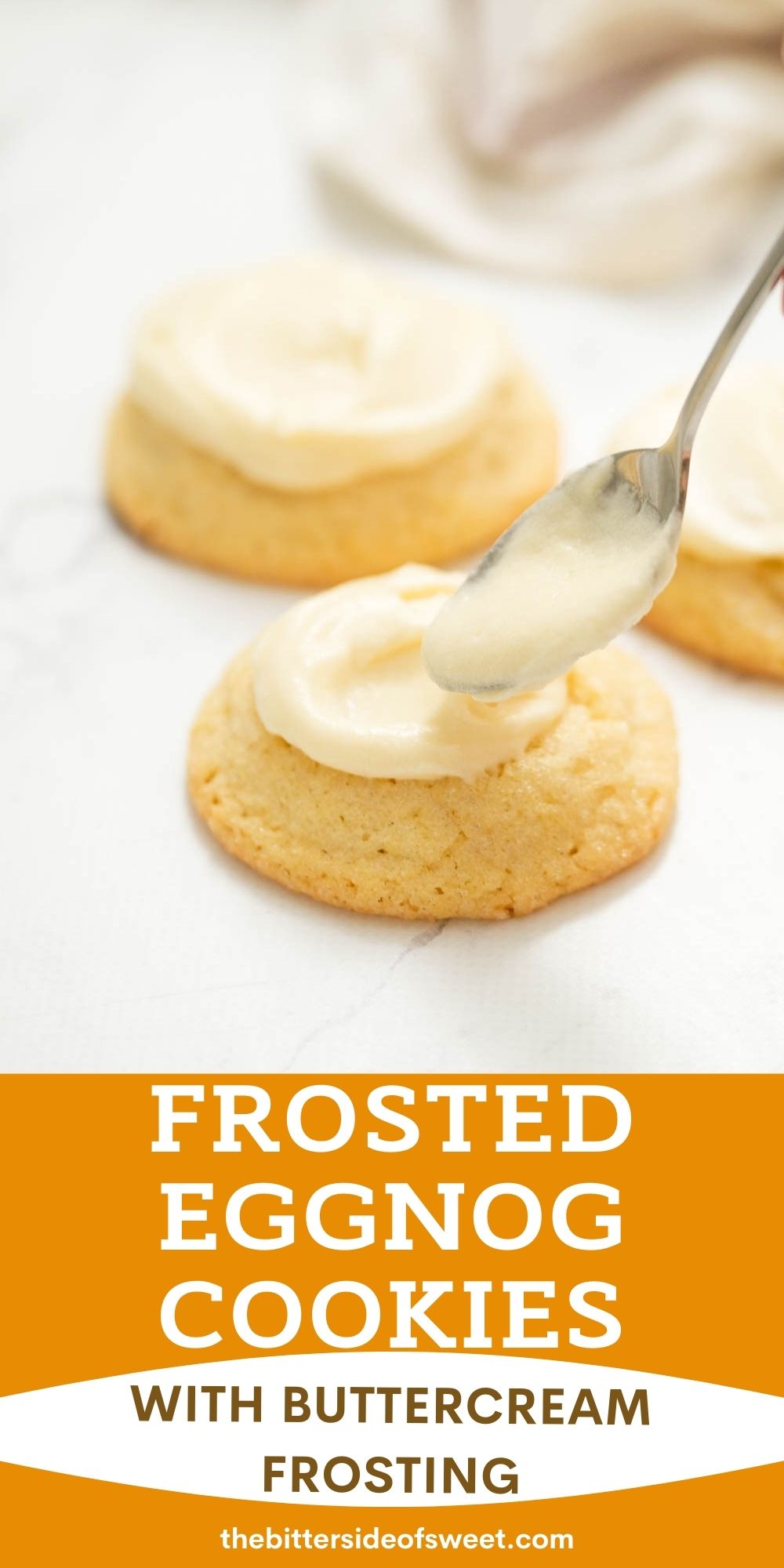 Frosted Eggnog Cookies - The Bitter Side of Sweet