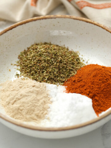 bowl of spices in white bowl.