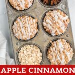 apple cinnamon oatmeal muffins photo with text