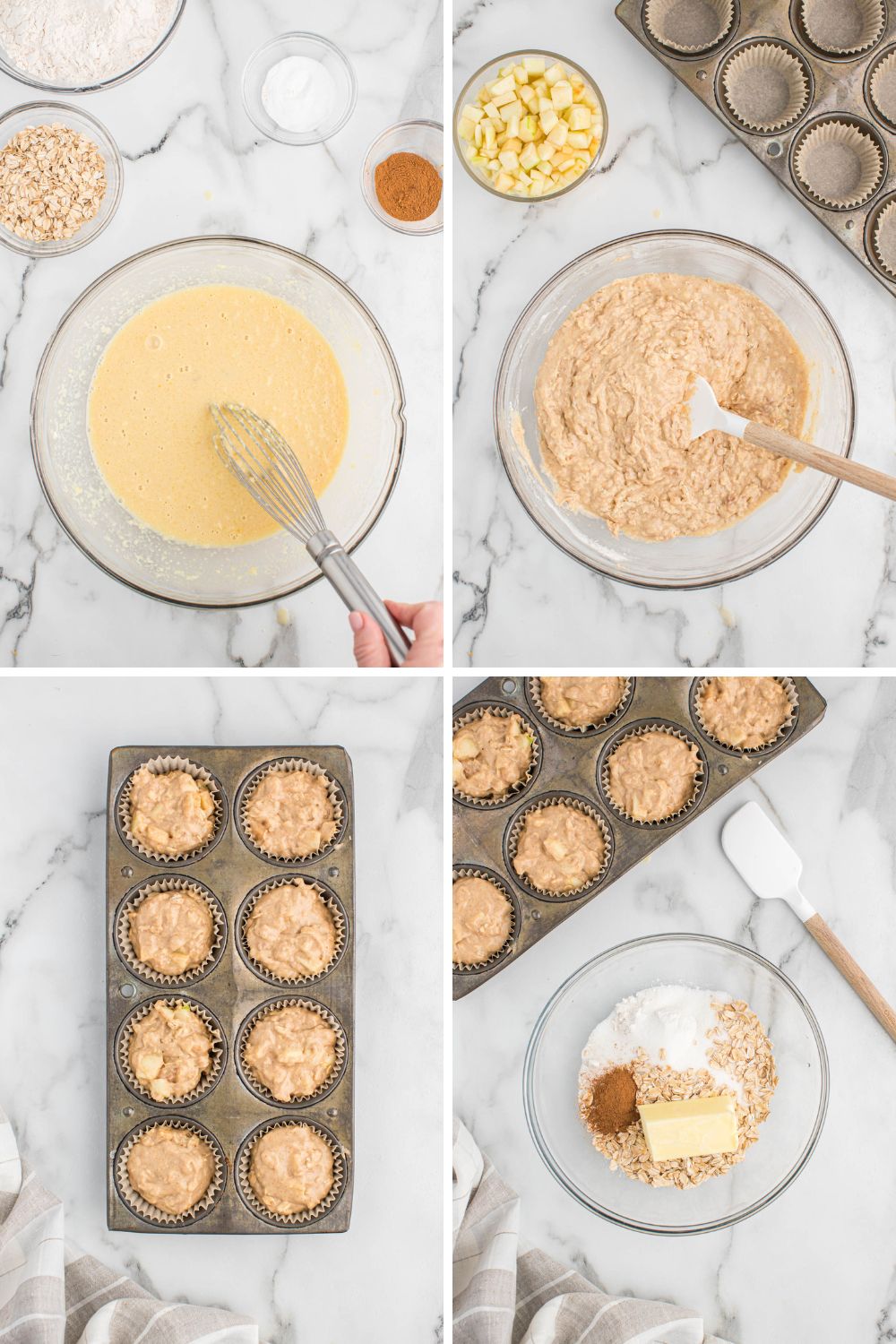 Apple Cinnamon Oatmeal Muffins - The Bitter Side of Sweet