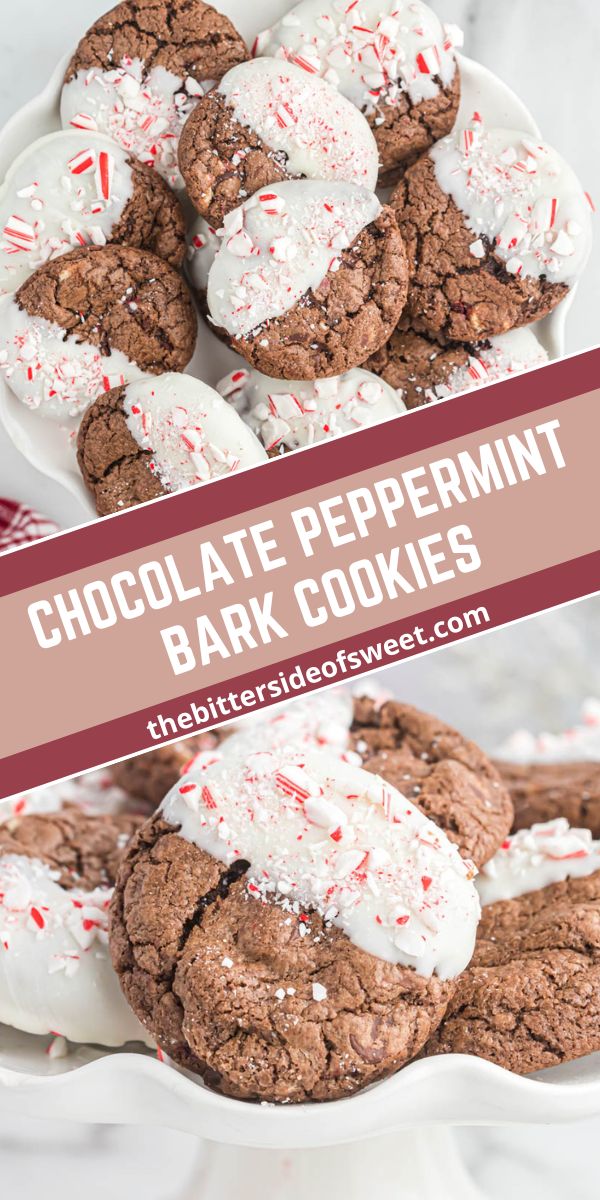 Chocolate Peppermint Bark Cookies