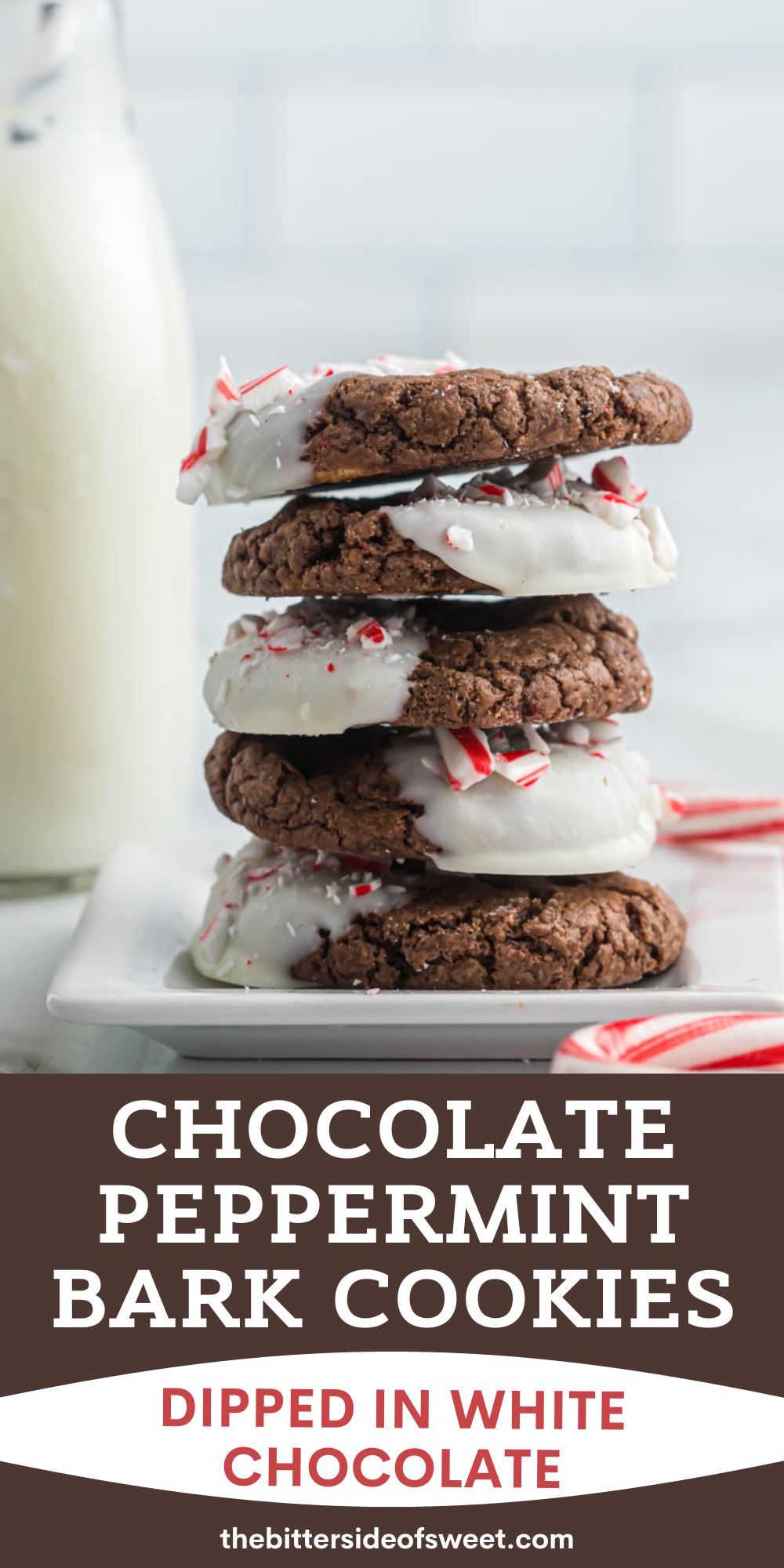 Chocolate Peppermint Bark Cookies