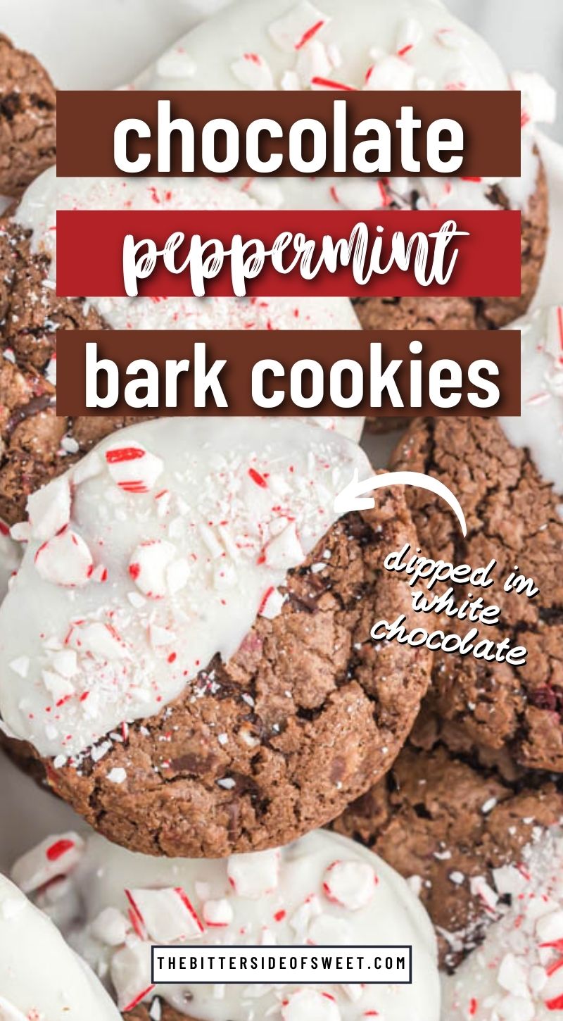 Chocolate Peppermint Bark Cookies