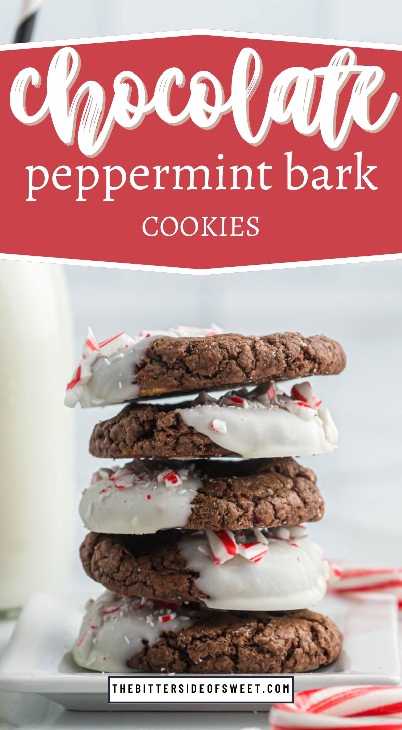 Chocolate Peppermint Bark Cookies