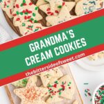 collage of grandma's cream cookies