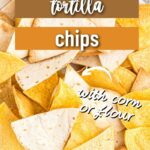 air fryer tortilla chips photo with text
