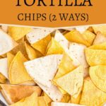 air fryer tortilla chips photo with text