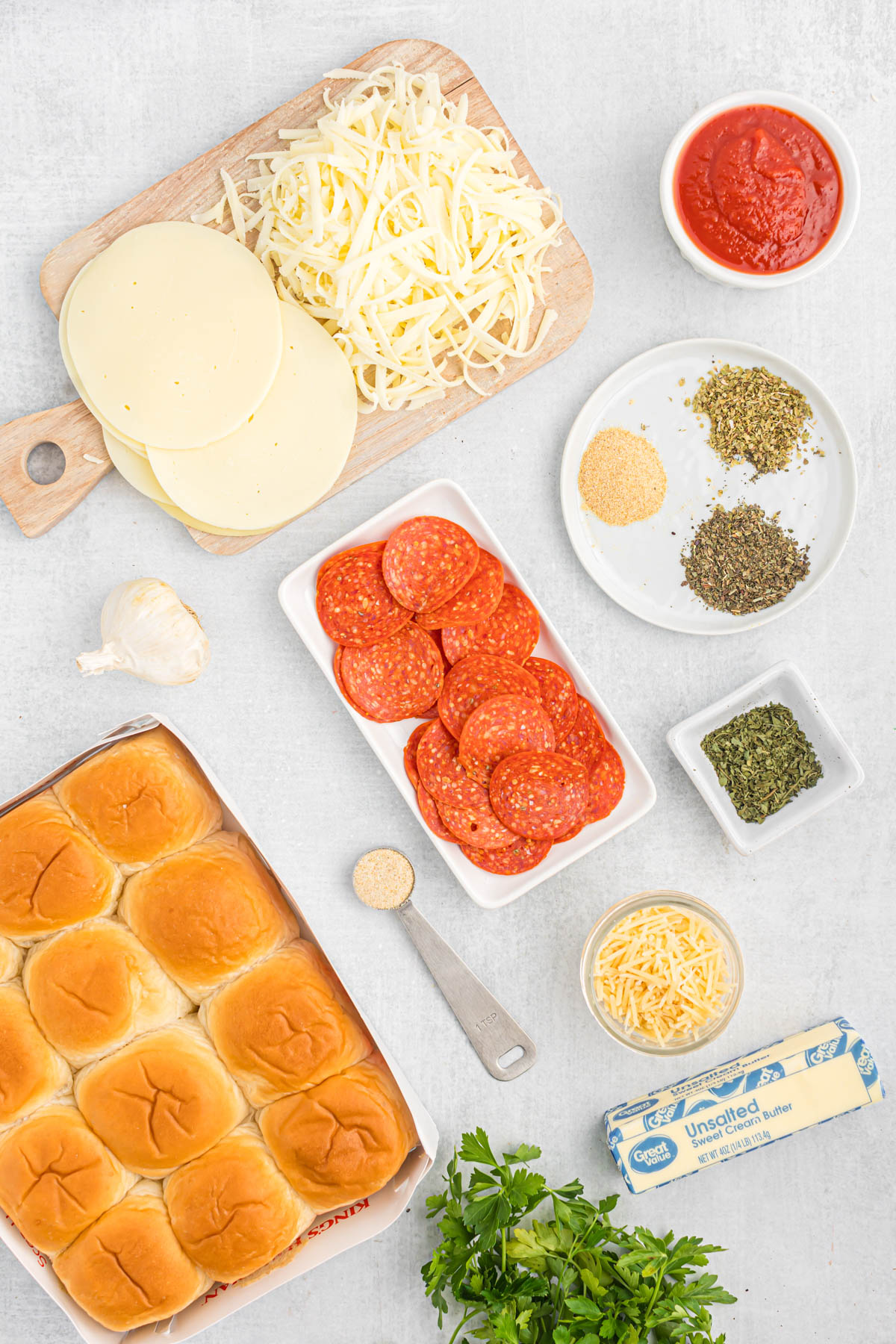 ingredient for pepperoni pizza sliders