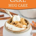 photo with text carrot cake mug cake